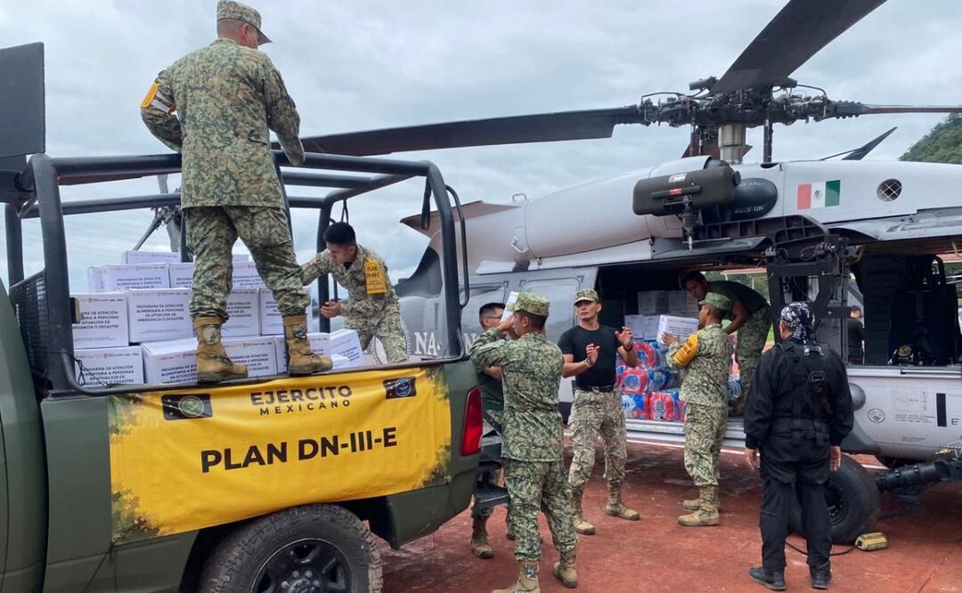Fuerzas Armadas y Gobierno de Puebla reconstruyen en la Sierra Norte | Foto: Gobierno de Puebla.