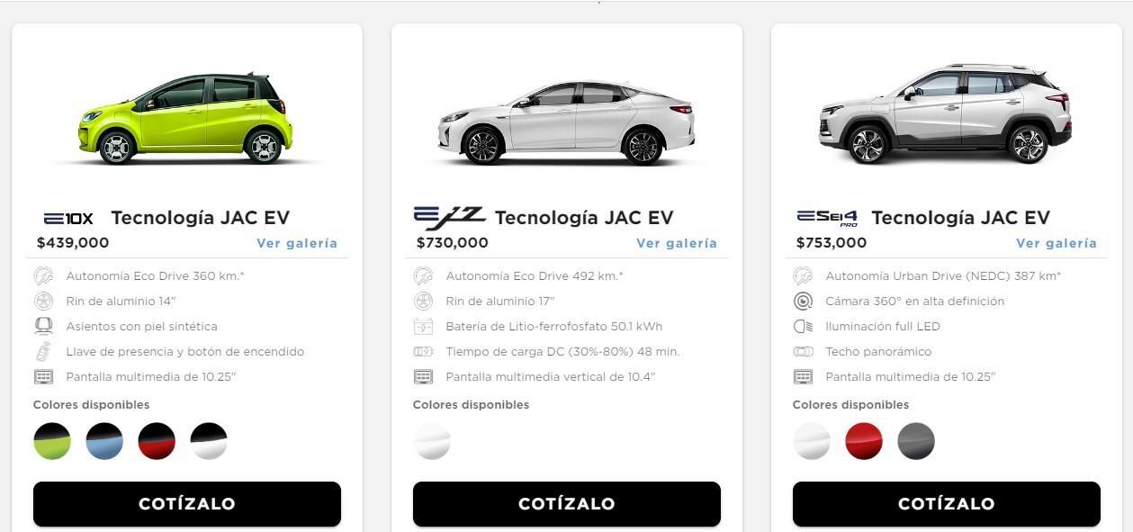 Los poblanos pueden adquirir un vehículo eléctrico de JAC Motors, donde uno de los socios de esta empresa es Carlos Slim | Foto: Motorpasion México