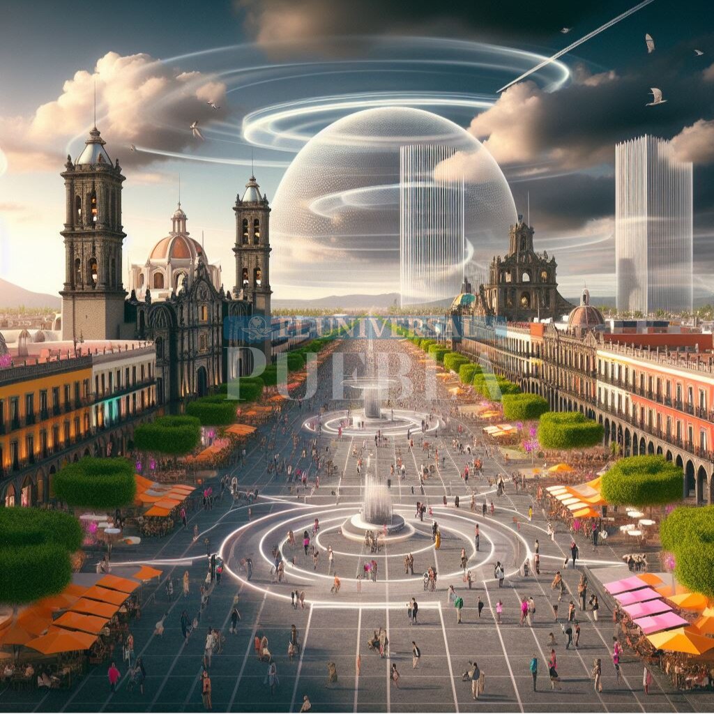La Inteligencia Artificial predice que así será el zócalo dentro de 100 años / Foto: CANVAS