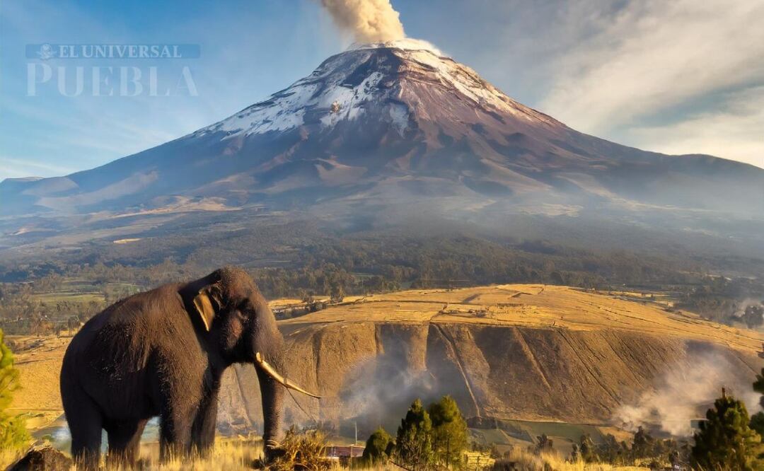 La Inteligencia Artificial recrea los orígenes del volcán Popocatépetl | Foto: Adobe Firefly generada por el Universal Puebla