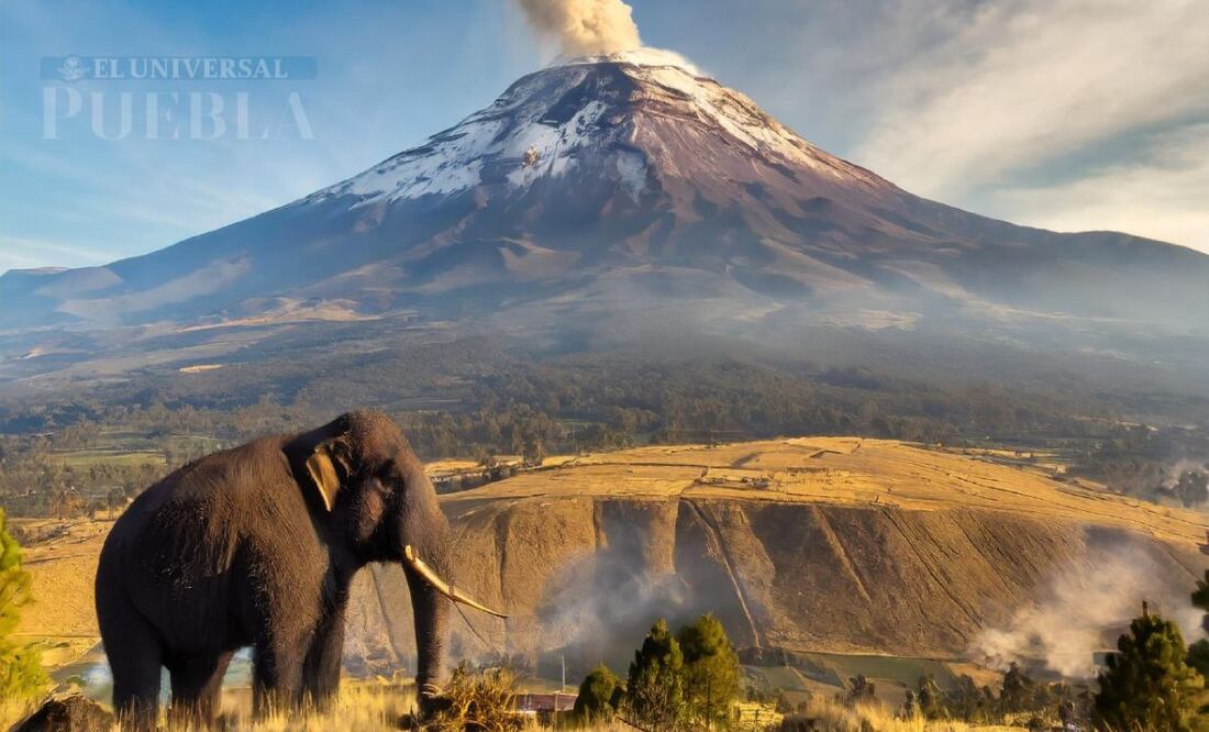 La Inteligencia Artificial recrea los orígenes del volcán Popocatépetl | Foto: Adobe Firefly generada por el Universal Puebla