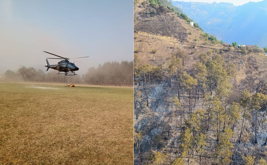 La SEP Puebla suspendió clases en Zacatlán por incendio forestal | Foto: Secretaría de Medio Ambiente
