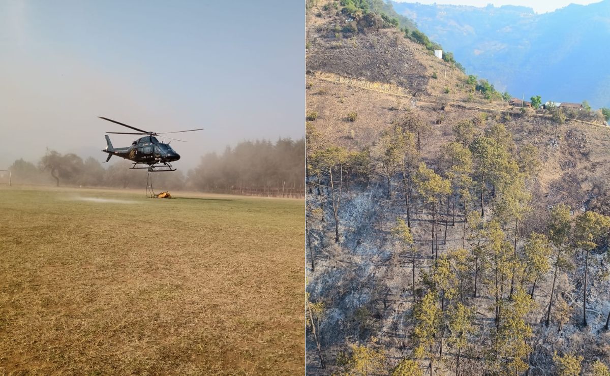 Por incendio forestal en Zacatlán suspenden clases en 7 escuelas