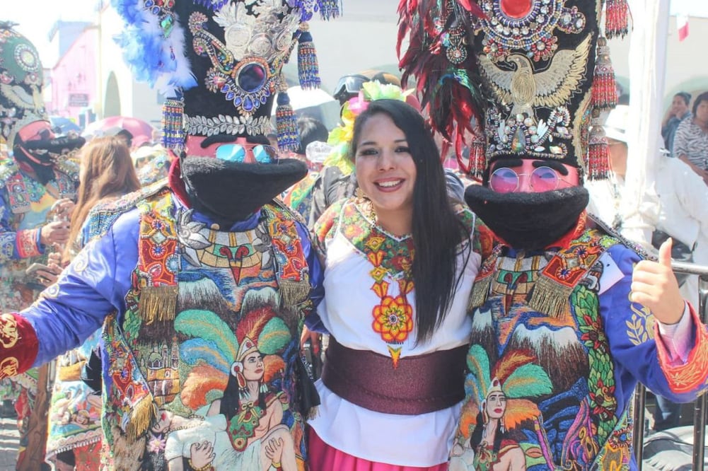 Tonantzin Fernández participó en el Carnaval de San Pedro Cholula | Foto: Ayuntamiento de San Pedro Cholula
