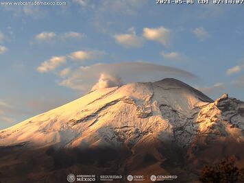 ¿Cómo amaneció el Popocatépetl? 6 de mayo 2021