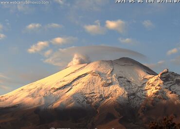 ¿Cómo amaneció el Popocatépetl? 6 de mayo 2021