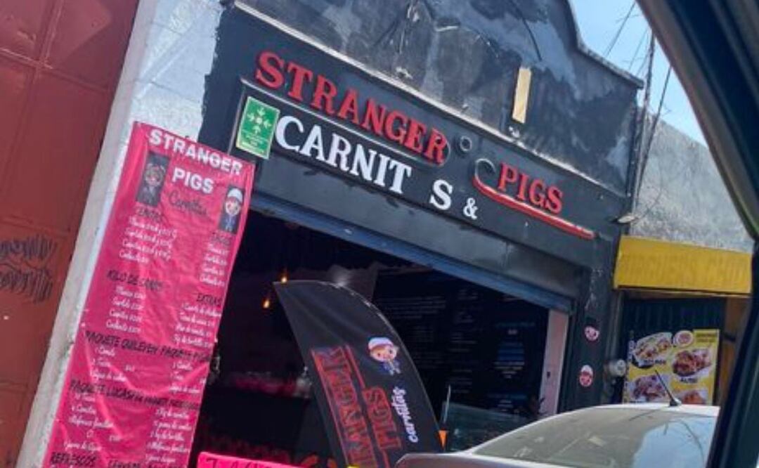 Carnitas divertidas en Puebla muy al estilo de Stranger Things. | Foto: Facebook Farid Vallejo