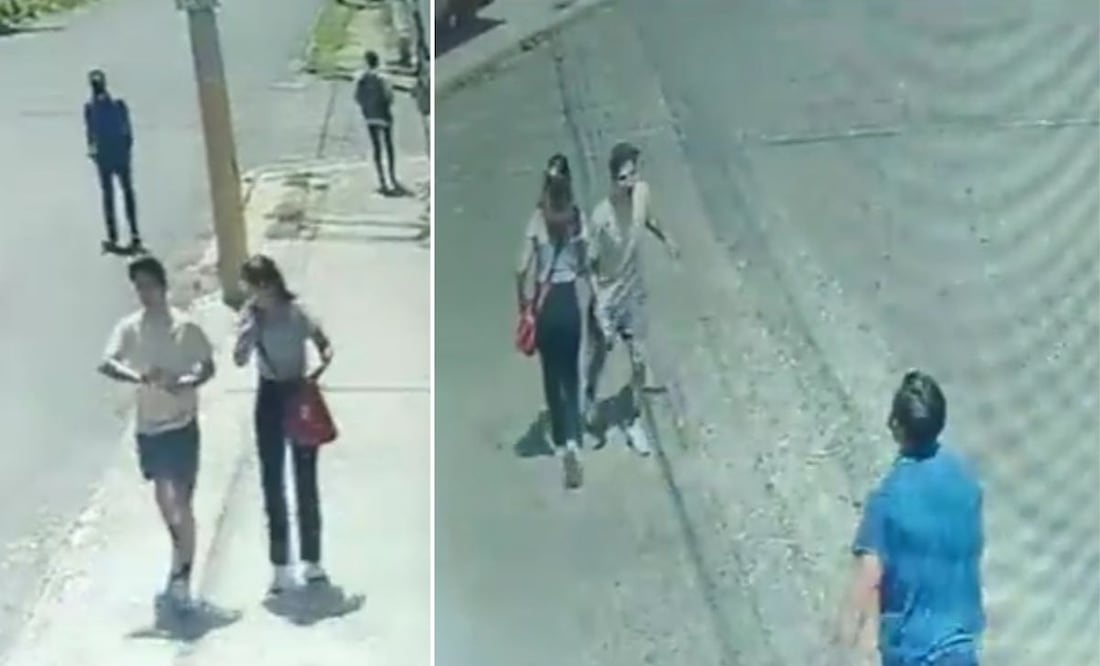 En redes sociales circula un video de un intento de asalto contra dos jóvenes en Villa Frontera | Foto: Captura Twitter Telediario