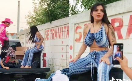 Qué humilde. Karely Ruiz vende su ropa en el mercado