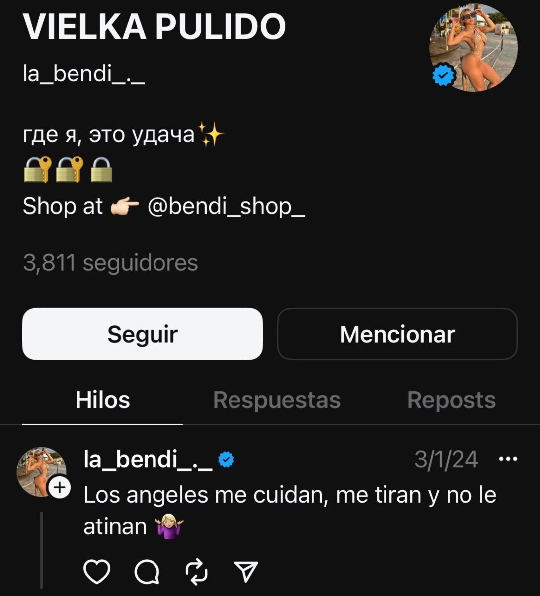 Este fue el último mensaje de Vielka Pulido | Captura de pantalla