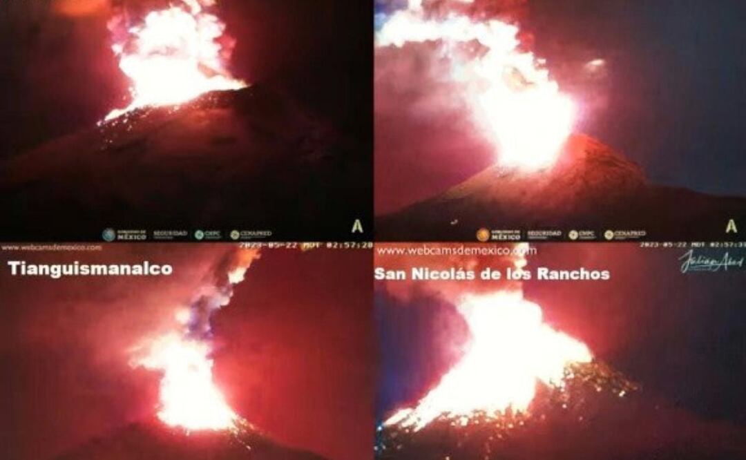 El Popocatépetl y los estragos que ha causado en Puebla son noticia internacional | Foto: Twitter Webcams de México