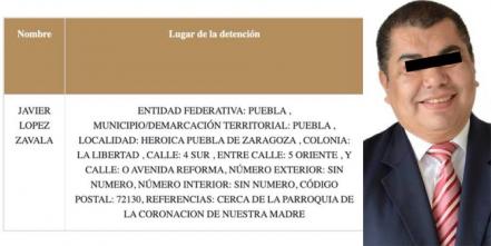 Detienen a Javier López Zavala