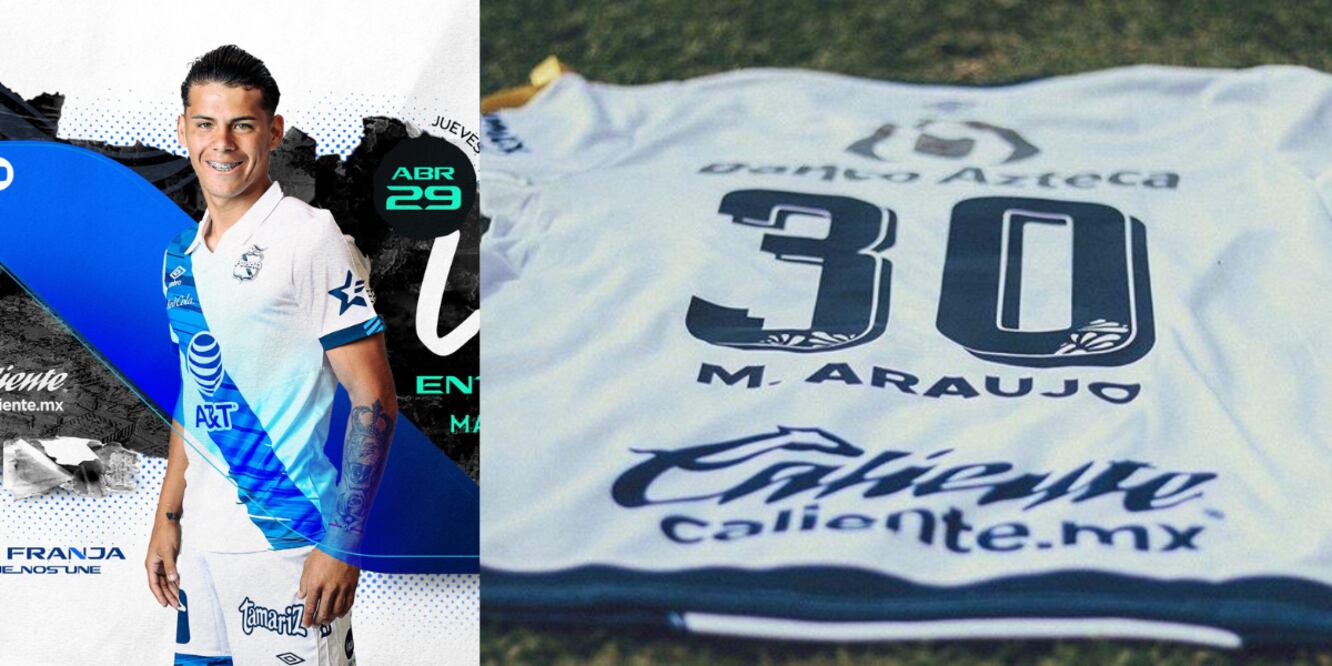 Maxi Araujo, en el Club Puebla / Foto Redes Sociales  Maximiliano Araujo