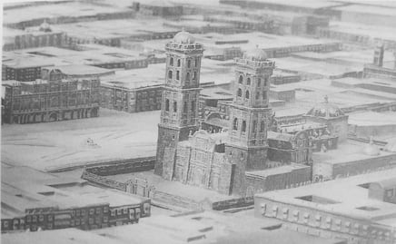 Esta es la historia de la linda maqueta de bronce del Centro Histórico de Puebla