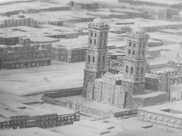 Esta es la historia de la linda maqueta de bronce del Centro Histórico de Puebla