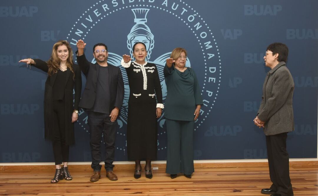 Jorge David Cortés Moreno, Edwins García Hernández, Mary Kriss Parra Górriz y Natalia González Rosas | Foto: Buap