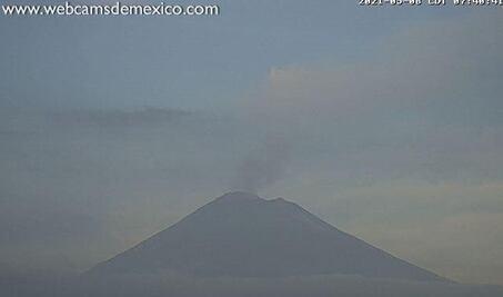 ¿Cómo amaneció hoy el volcán Popocatépetl? 8 de mayo 2021