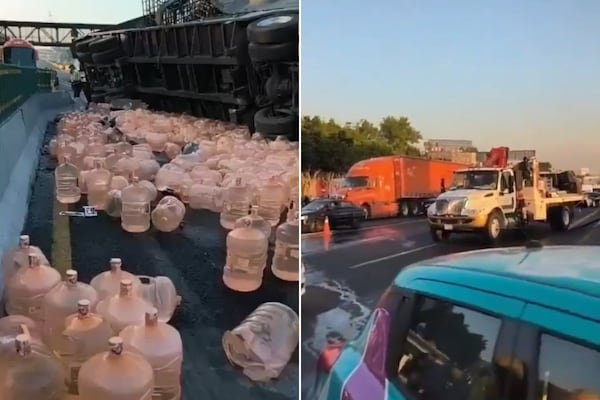 ¿Qué está pasando en la autopista México-Puebla? Así va el tráfico tras la volcadura de un tráiler