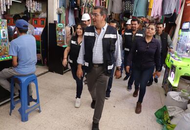 Sergio Salomón supervisa obra pública en el estado de Puebla