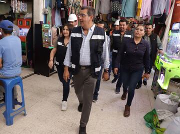 Sergio Salomón supervisa obra pública en el estado de Puebla