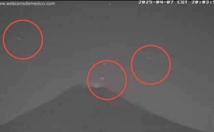 Volcán Popocatépetl: así captaron nuevos objetos luminosos en el cráter