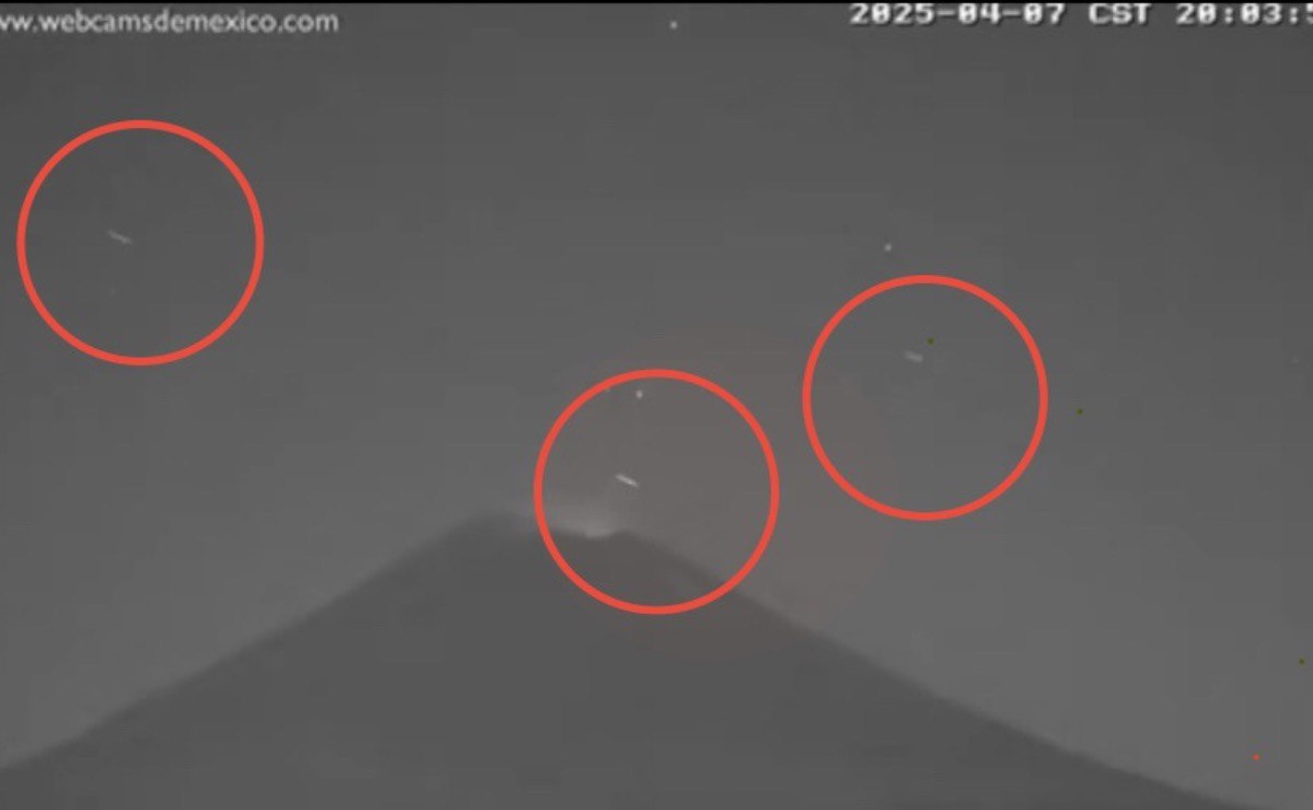 Volcán Popocatépetl: así captaron nuevos objetos luminosos en el cráter