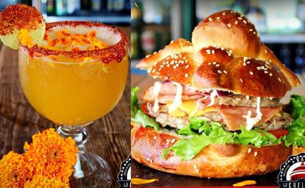 Menú de muertos: Margarita de cempasúchil y hojaldra burguer en Atlixco