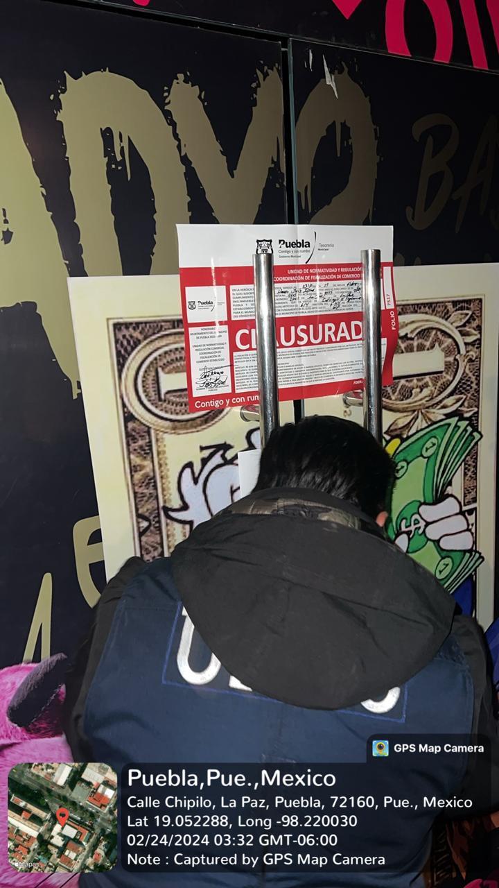 Normatividad continúa con clausuras en bares y restaurantes de Puebla | Fotos Ayuntamiento de Puebla