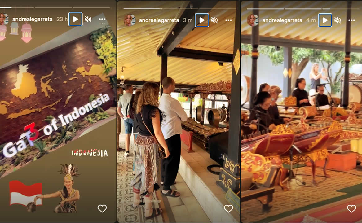 Andrea Legarreta y Erik Rubin vacacionan en Indonesia con sus hijas Mía y Nina