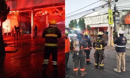 Incendio consume la Gran Bodega de Amalucan, rescatan a un hombre