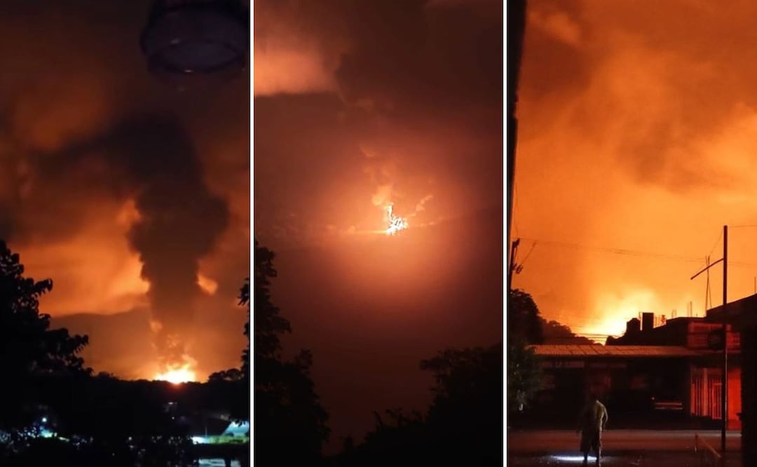 Emergencia en Xicotepec por la ruptura y explosión de ductos de Pemex | Foto: RRSS