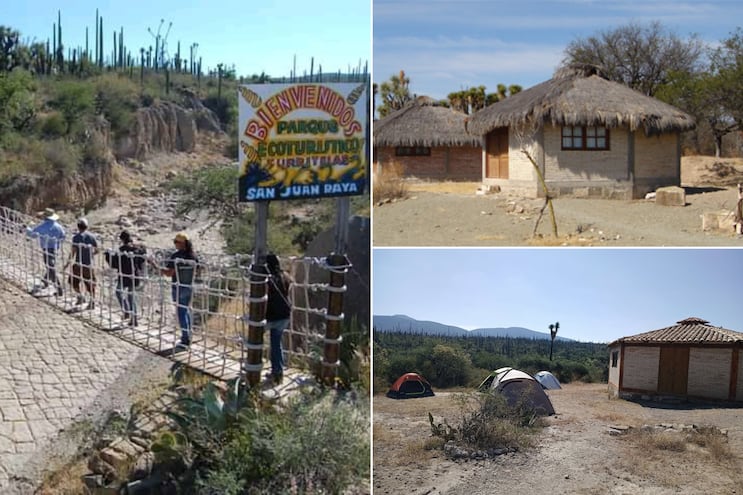 Así son las cabañas rústicas construidas en el extinto mar de Puebla
