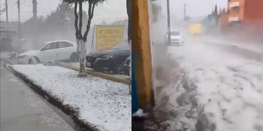 VIDEO Intensas lluvias y granizo causan estragos en la zona norte de Puebla