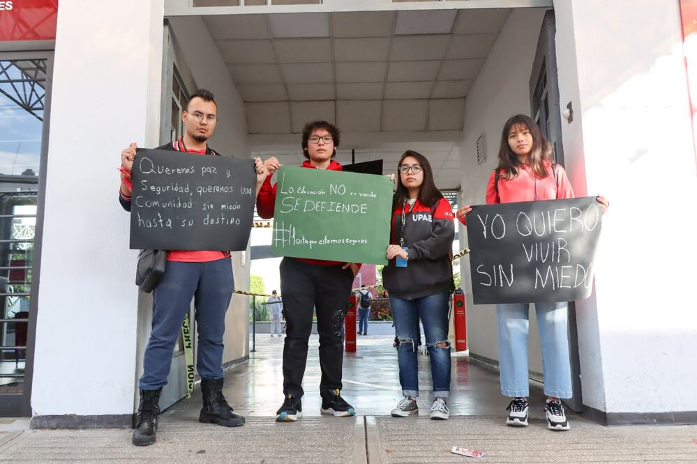 El 7 de septiembre, estudiantes protestaron en la UPAEP y realizaron un paro de labores | Foto: Agencia Es Imagen para El Universal Puebla