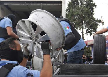 Decomisan cientos de autopartes robadas en la 46 Poniente