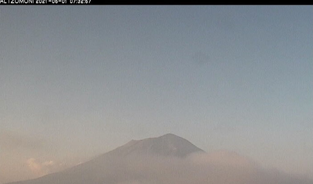 ¿Cómo amaneció hoy el volcán Popocatépetl? 1 de mayo 2021