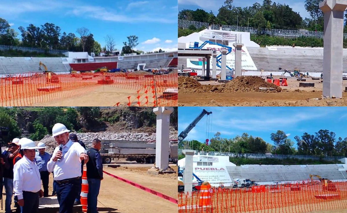Así va la construcción de la Universidad del Deporte en Puebla