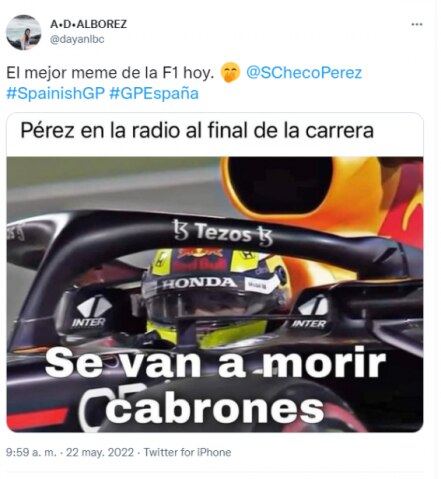 Los memes que dejó la decisión de Red Bull de dejar segundo a Checo Pérez  