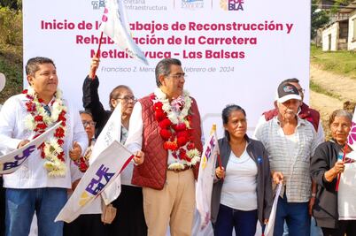Sergio Salomón destina 112 mdp a obra carretera en la Sierra Norte