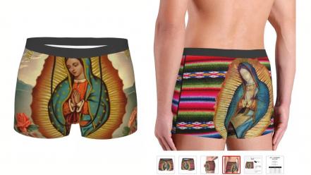 Así son los inusuales calzones de la Virgen de la Guadalupe que venden por internet
