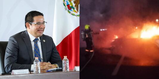 Hallan 3 cuerpos calcinados en un auto incendiado en la autopista México-Puebla