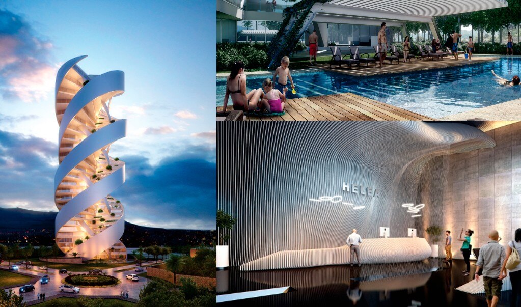 Cuánto costará vivir en la Torre Helea, el rascacielos en forma de hélice que se construye en Puebla