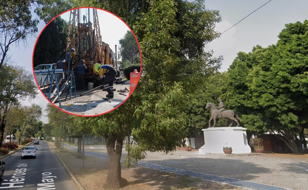 Han iniciado las obras para edificar una de las estaciones del Cablebús | Foto: EsImagen/Google Maps
