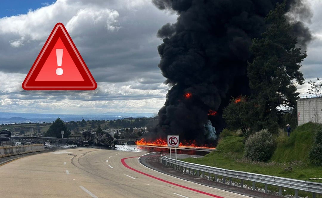 La pipa explotó a la altura del kilómetro 72 de la autopista México-Puebla | Foto: Especial