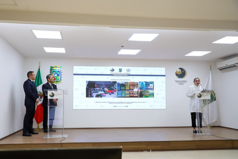 Fiscalía de Puebla presentó la investigación del narcolaboratorio de San Andrés Cholula | Foto: EsImagen