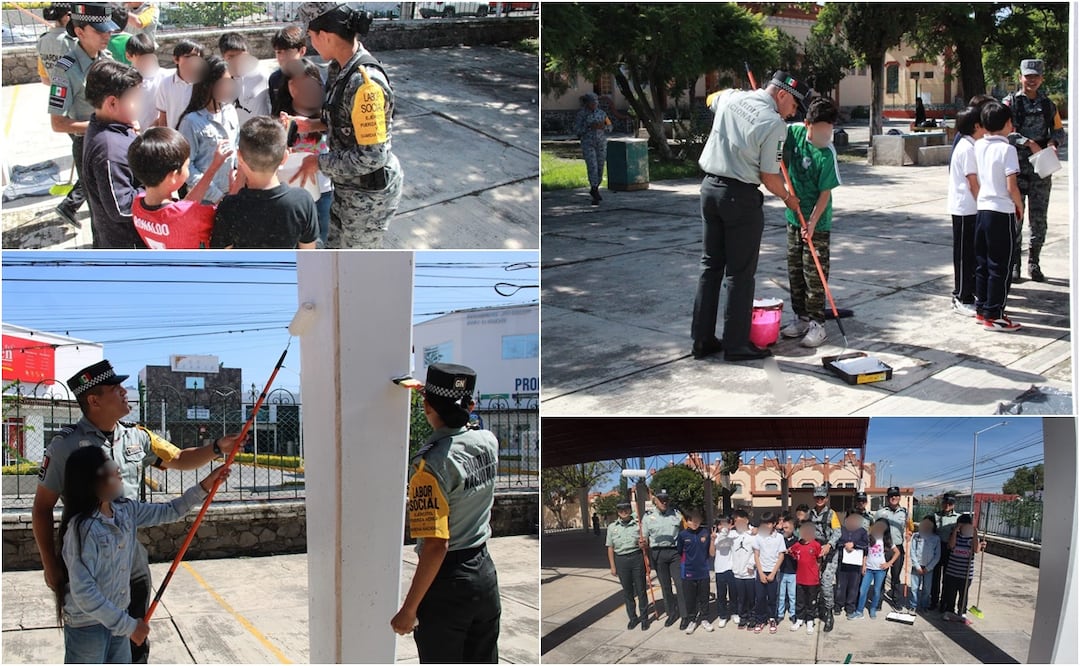 Estas acciones buscan fortalecer el vínculo de la Coordinación Estatal de la Guardia Nacional con la comunidad educativa | Foto: Gobierno del Estado