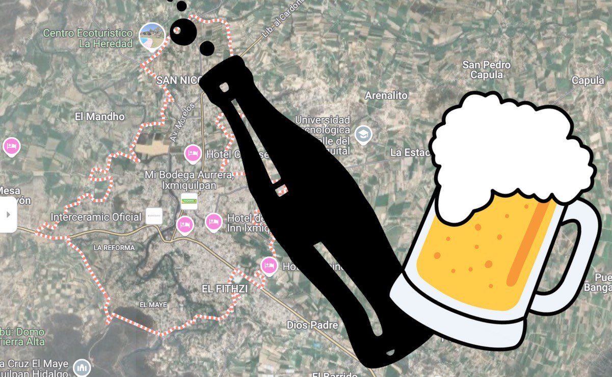 En Hidalgo, hay un pueblo donde se prohibió la venta de Coca-Cola y Corona / FOTO: Google Maps y Pixabay