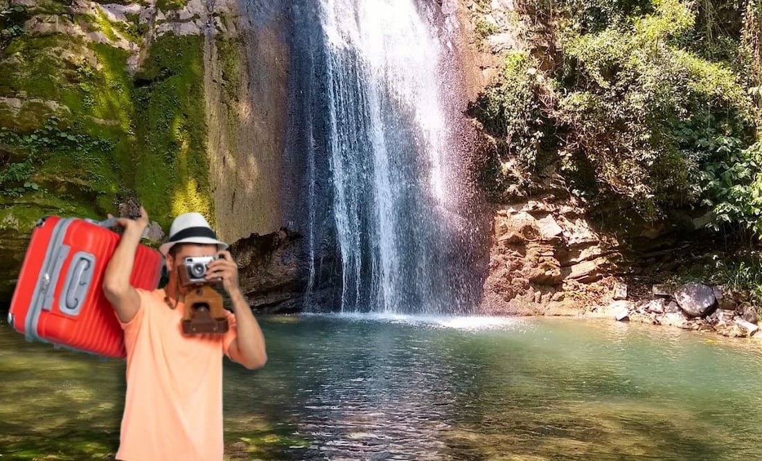 Esta cascada forma parte del sitio prehispánico | Foto: Especial