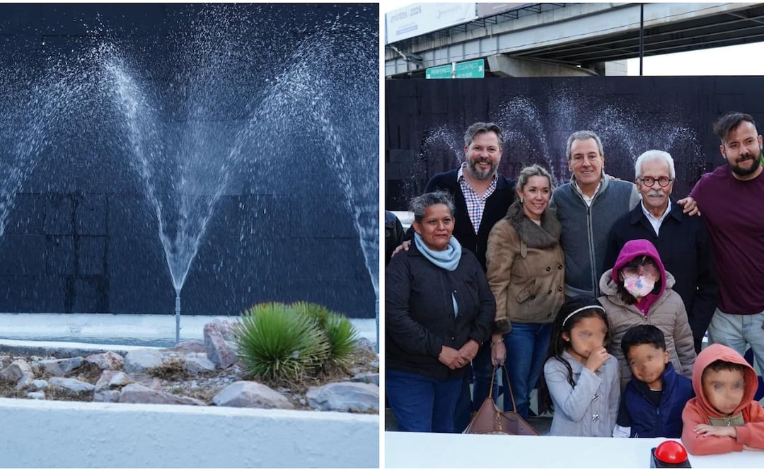 Inaugura Pepe Chedraui mantenimiento de la fuente en el Distribuidor Vial 485 | Foto: Gobierno de Puebla.