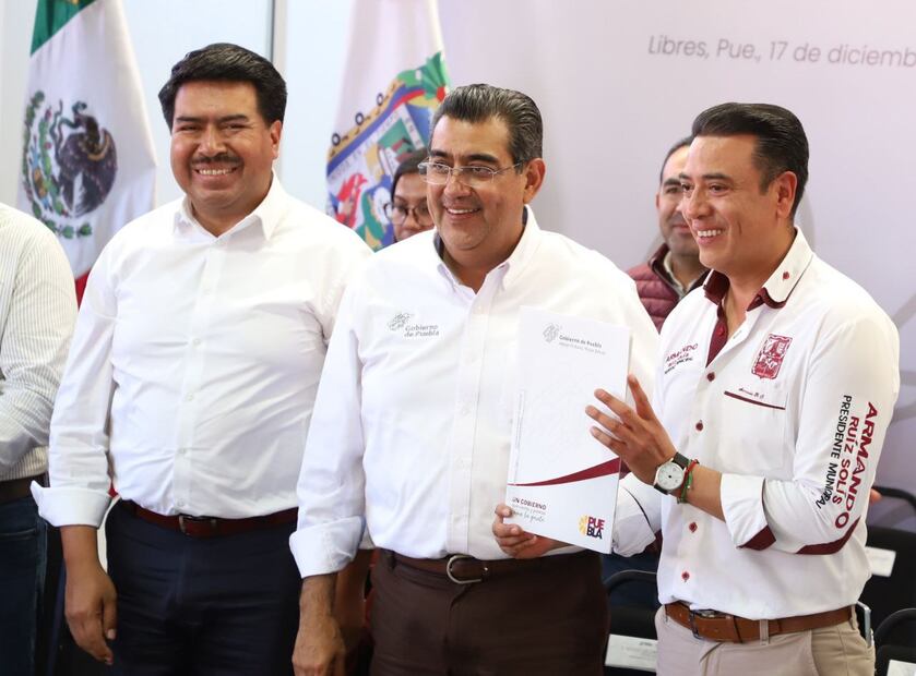 El gobernador Sergio Salomón estuvo de gira este domingo 17 de diciembre | Fotos Gobierno del Estado de Puebla
